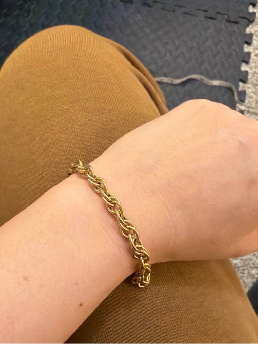 Gold Rope Link Bracelet - Unbranded